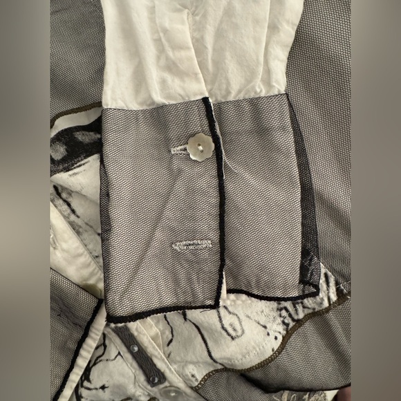 Tango Mango Collection Art-to-Wear Patchwork Embellished Tunic Shirt Small - Picture 10 of 13